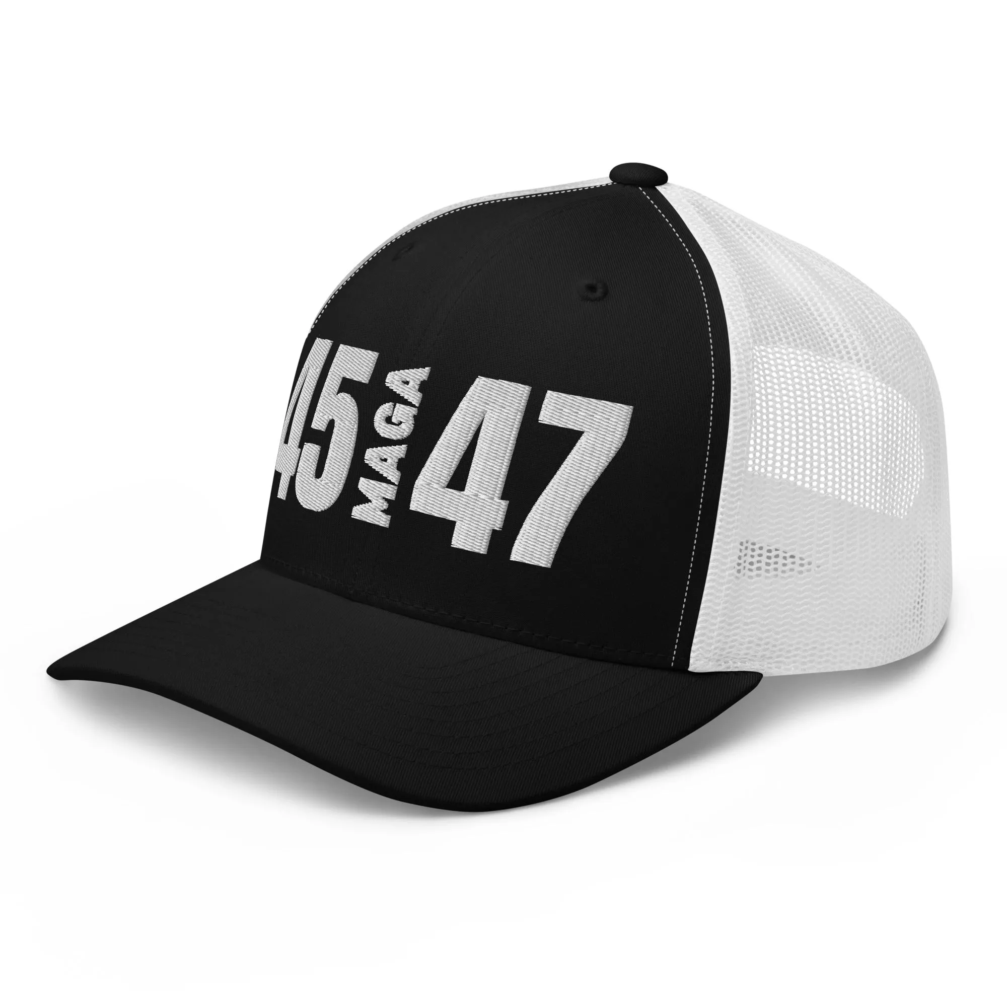 45 MAGA 47 Mesh Trucker-Style Hat