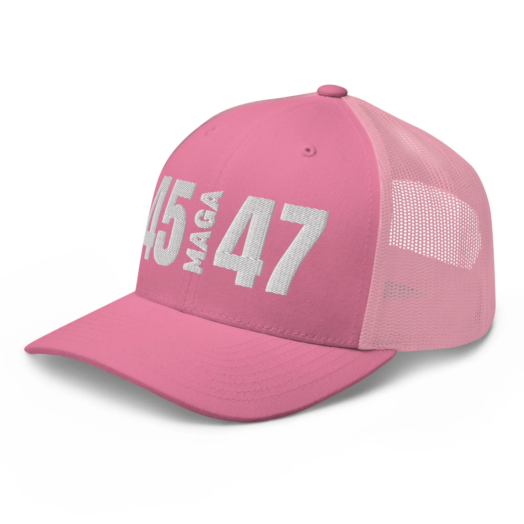 45 MAGA 47 Mesh Trucker-Style Hat