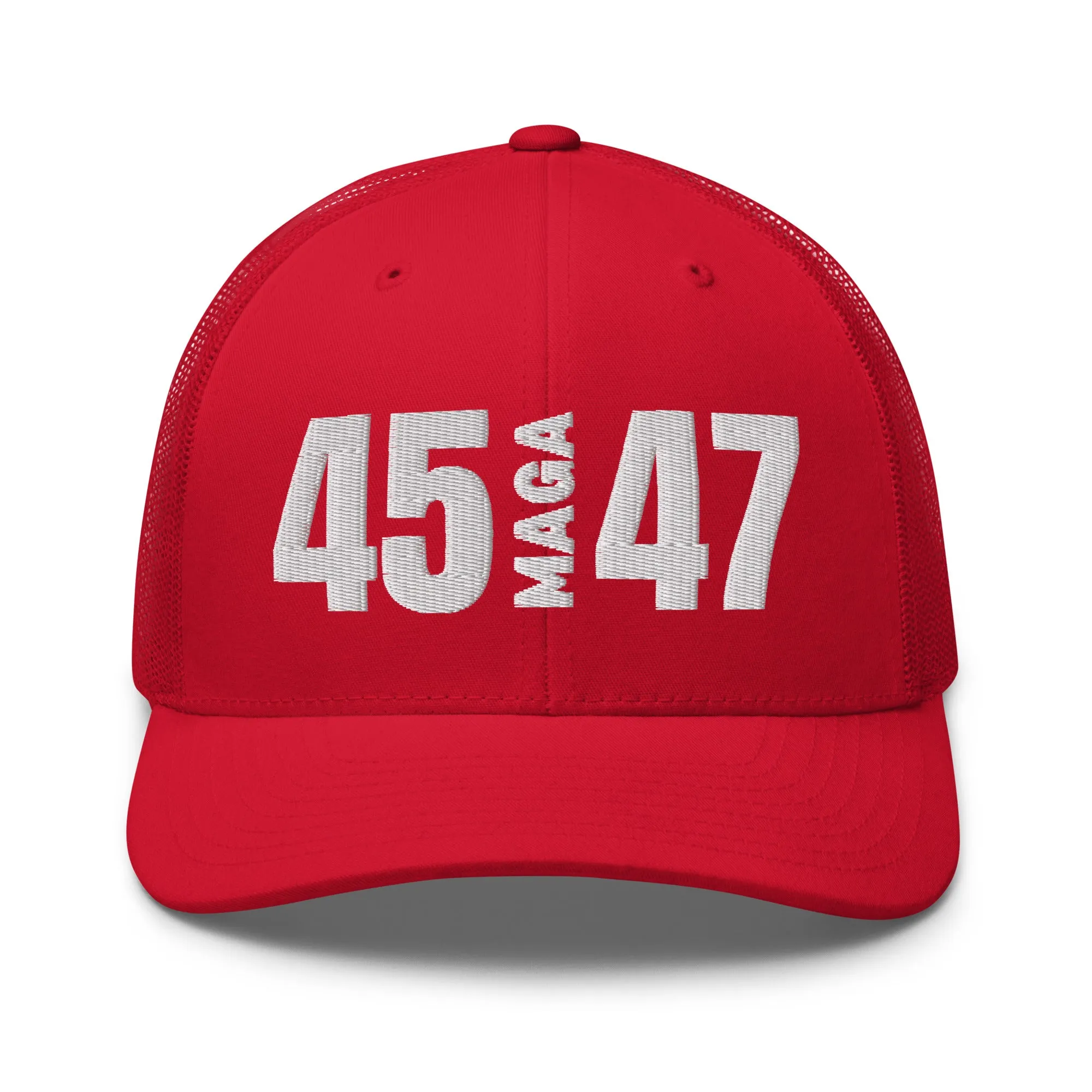 45 MAGA 47 Mesh Trucker-Style Hat