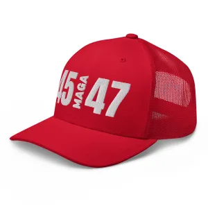 45 MAGA 47 Mesh Trucker-Style Hat