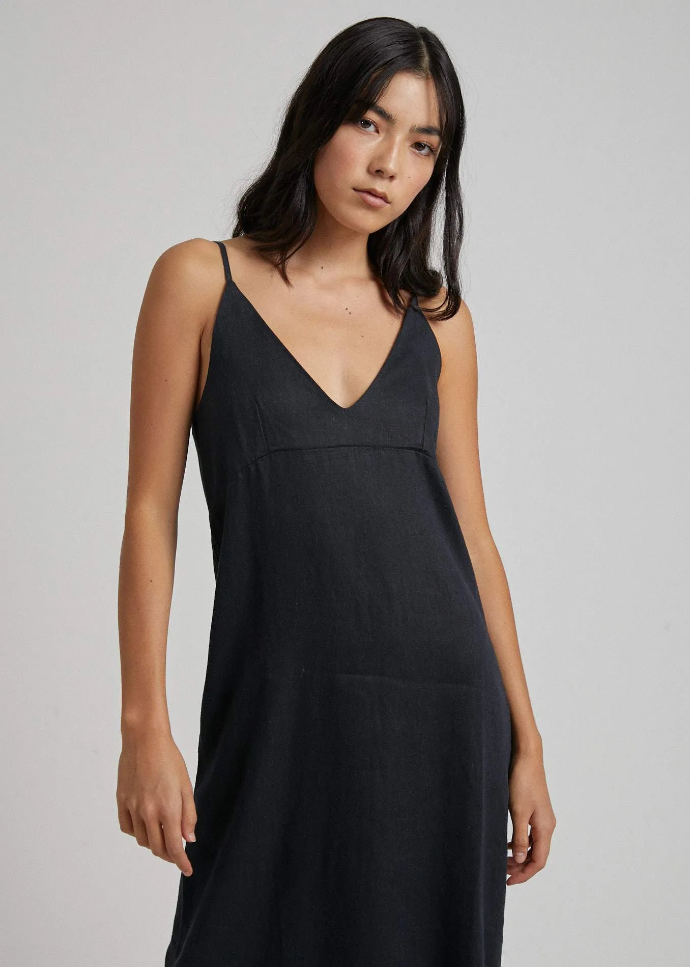 Afends Womens Madda - Hemp Slip Dress - Black