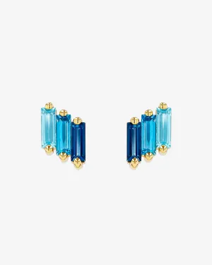 Amalfi Midi Dark Blue Ombre Studs