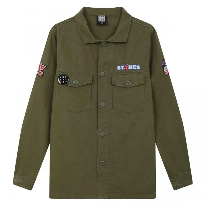 Amplified Mens The Rolling Stones Military Overshirt