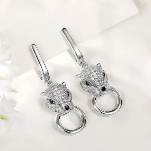 Banquet Party Cheetah Trendy Quality Gorgeous Wedding Zircon Fashionable Luxury Earring