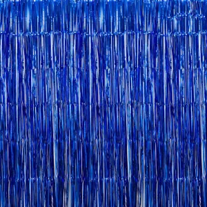 Blue Foil Backdrop Curtain 1.8 x 2m - CLEARANCE