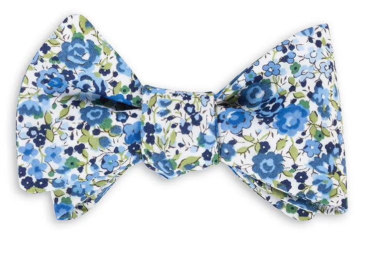 Blue/Green Emma & Georgina Liberty London Bow Tie - B4451