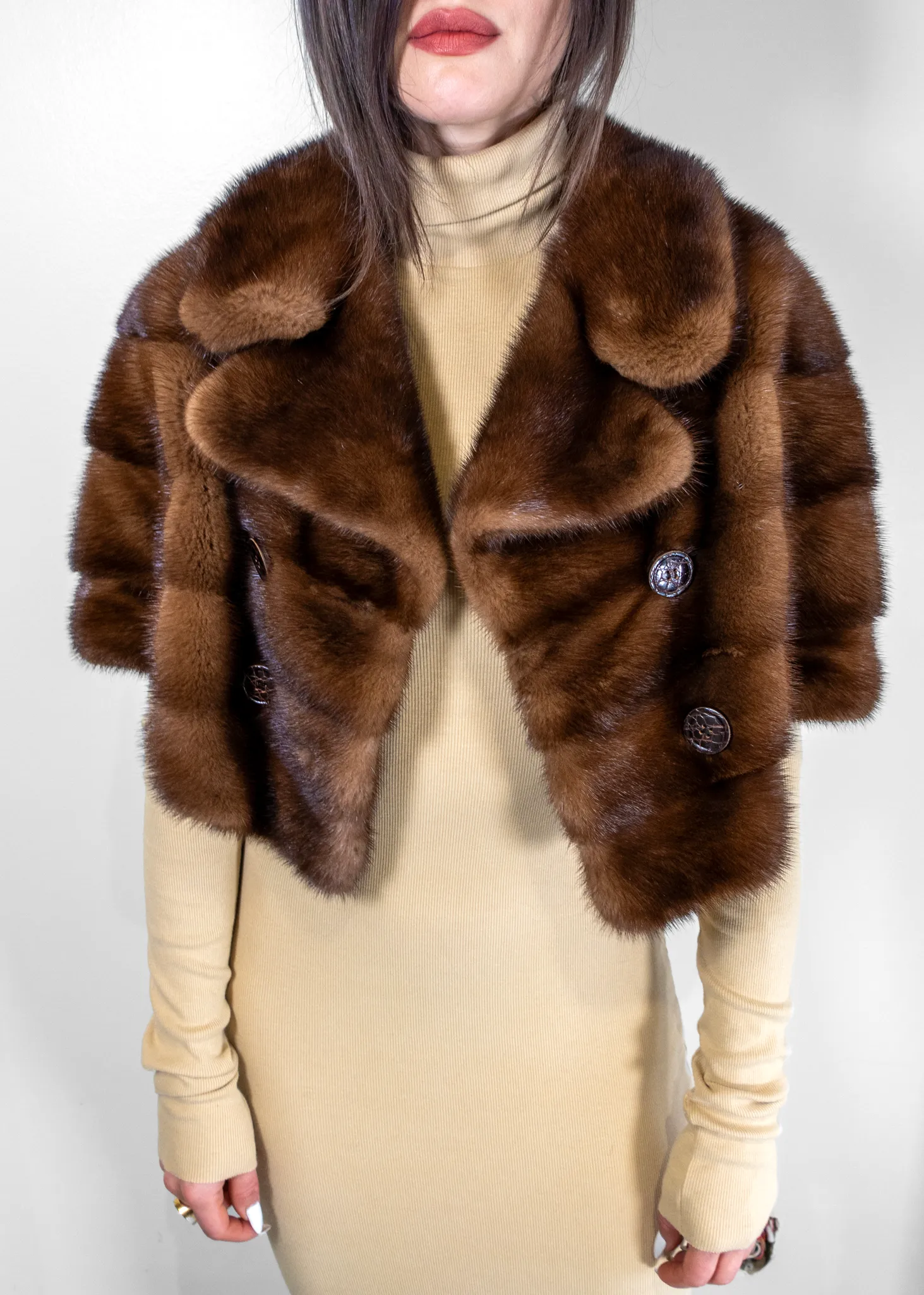 Blumarine Mini Mink Coat