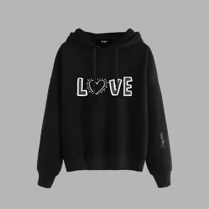 Keith Haring Artwork-Inspired Love Hoodie by Blvck - Unisex