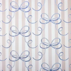 Bow & Stripe Wallpaper Swatch