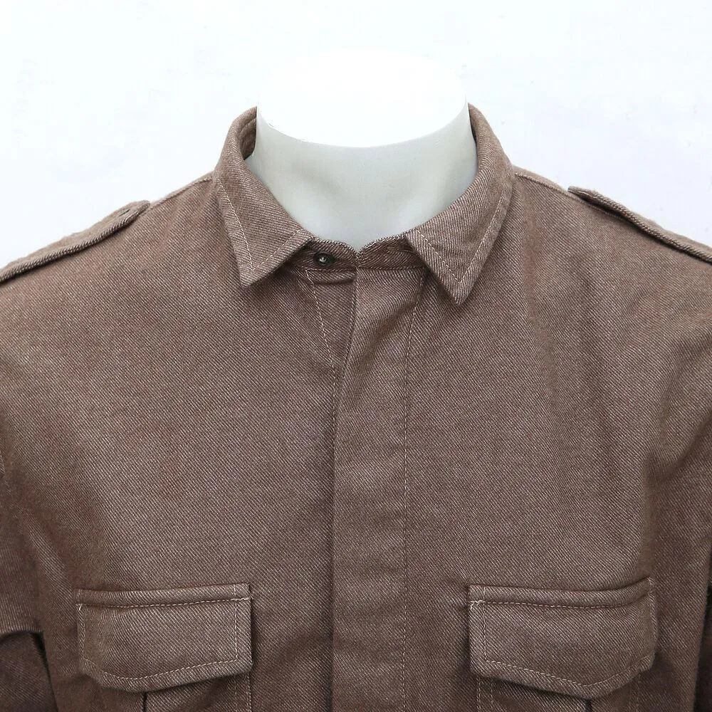 Brown Military Style Shirt