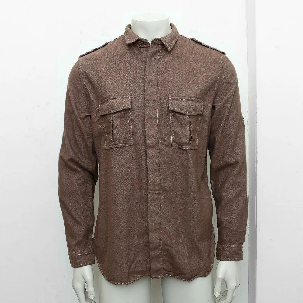 Brown Military Style Shirt