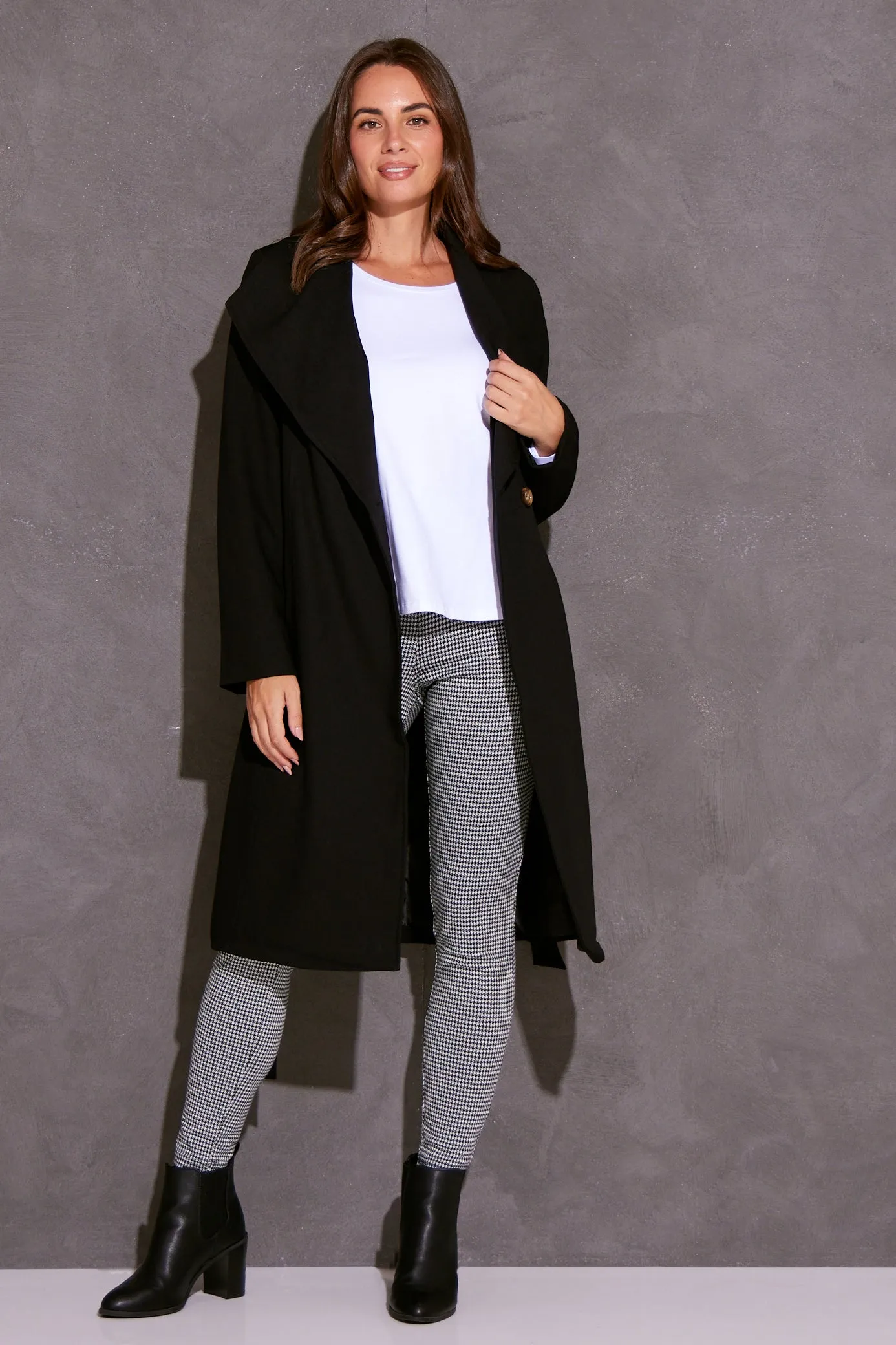 Christina Wrap Trench Coat - Black