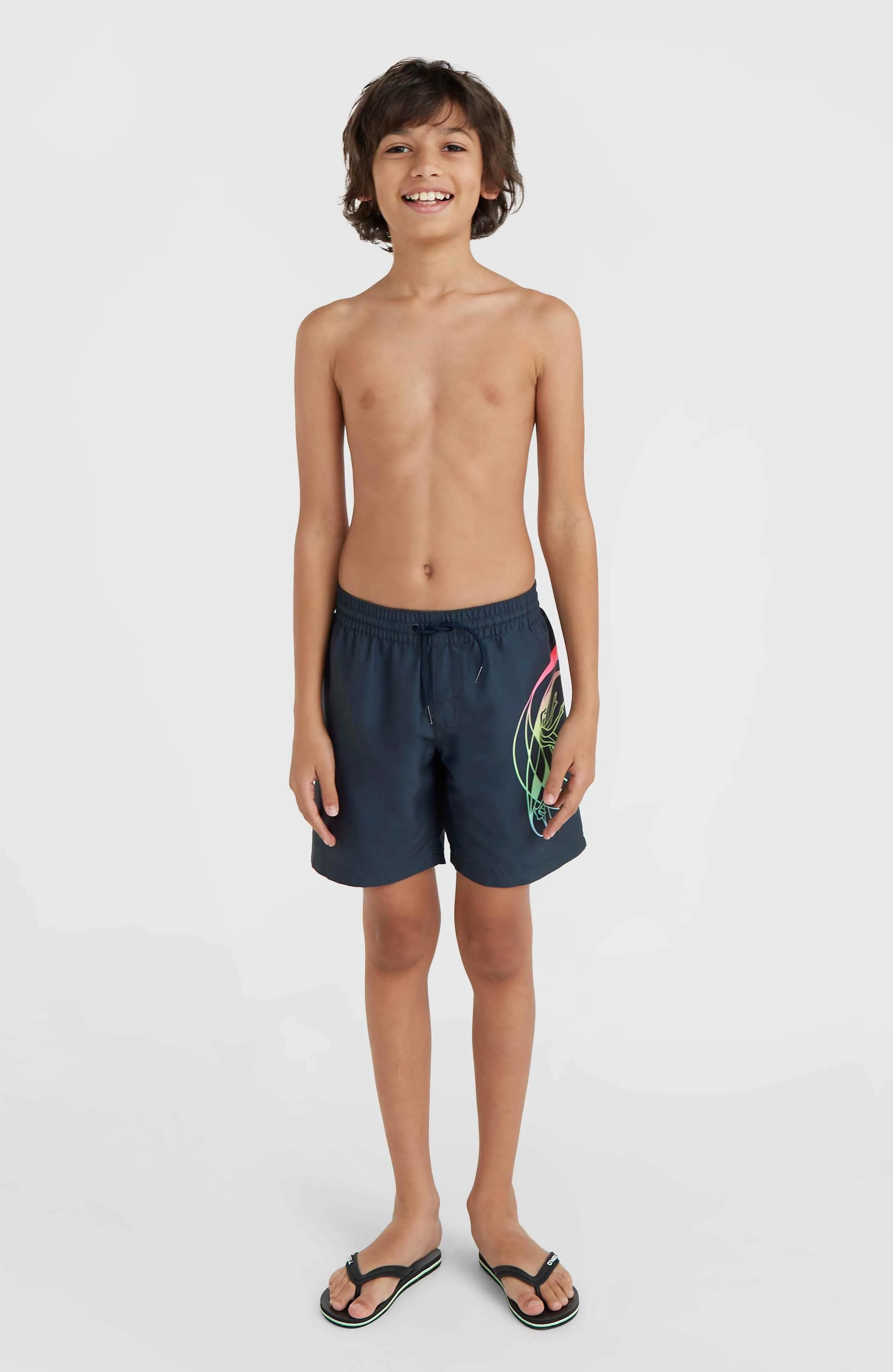 Circle Surfer 14\" Swim Shorts | Outer Space Circle Surfer Grandient Panel"