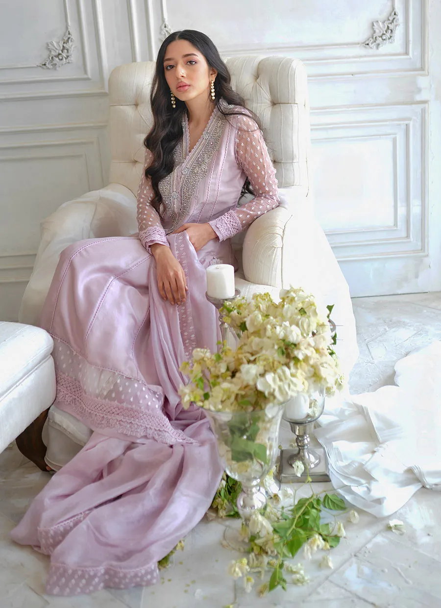 Clem Lilac Kalidaar and dupatta