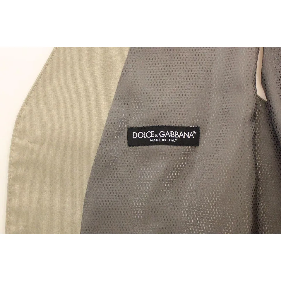 Dolce & Gabbana Elegant Beige Cotton Dress Vest