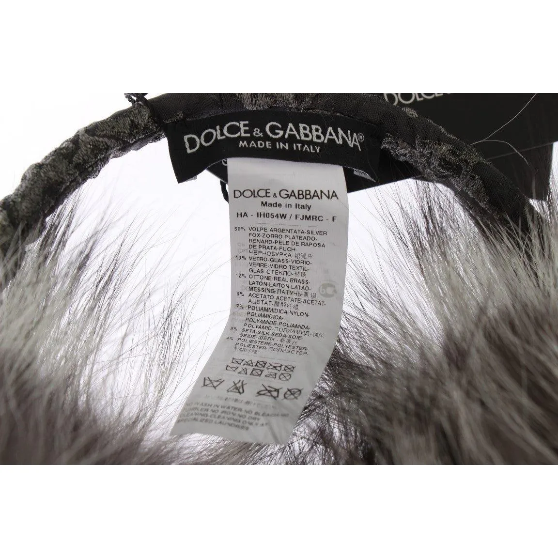 Luxurious Dolce & Gabbana Fur and Crystal Embellished Ear Muffs