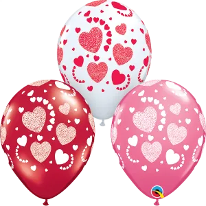 Etched Hearts Balloon - 3pcs.