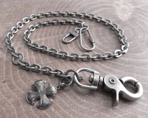 Flat Iron Knight Military Cross Wallet Chain