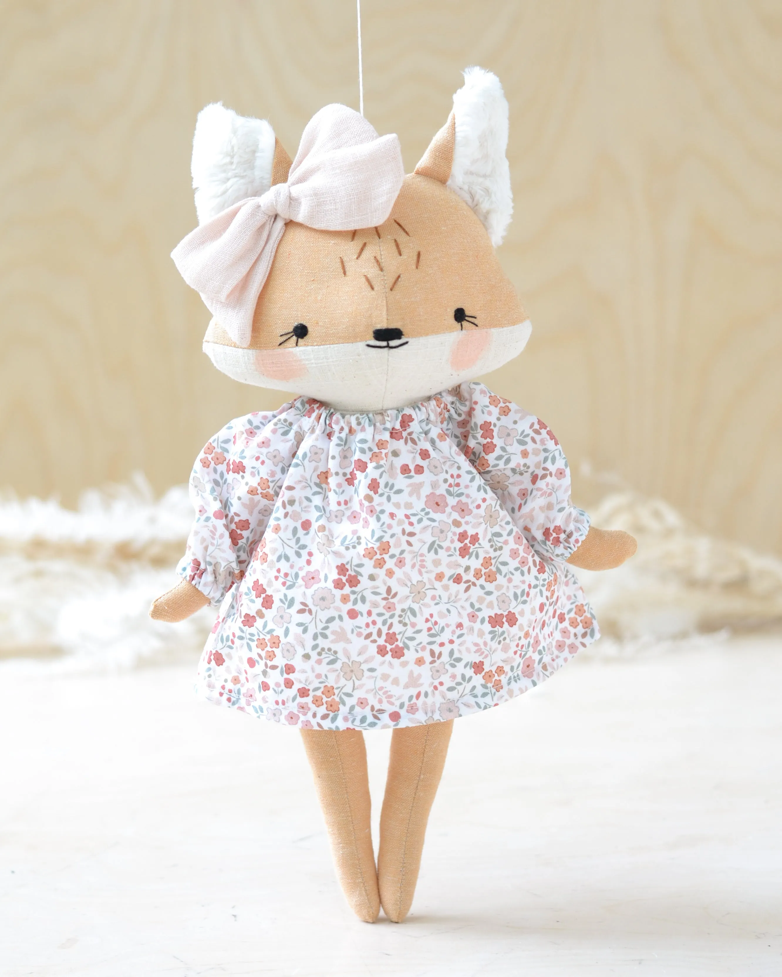 Fox Doll Pink Floral Dress