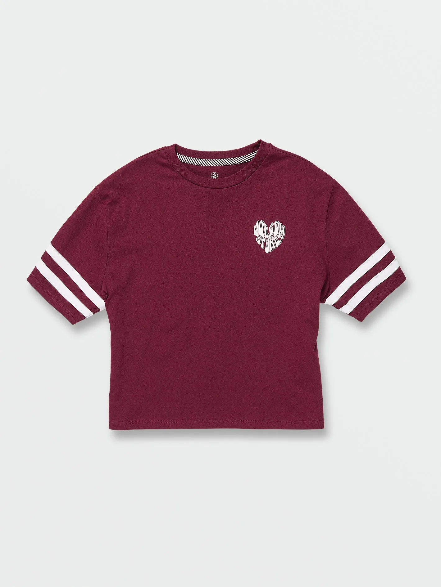 Girls Truly Stoked Short Sleeve Tee - Burgundy