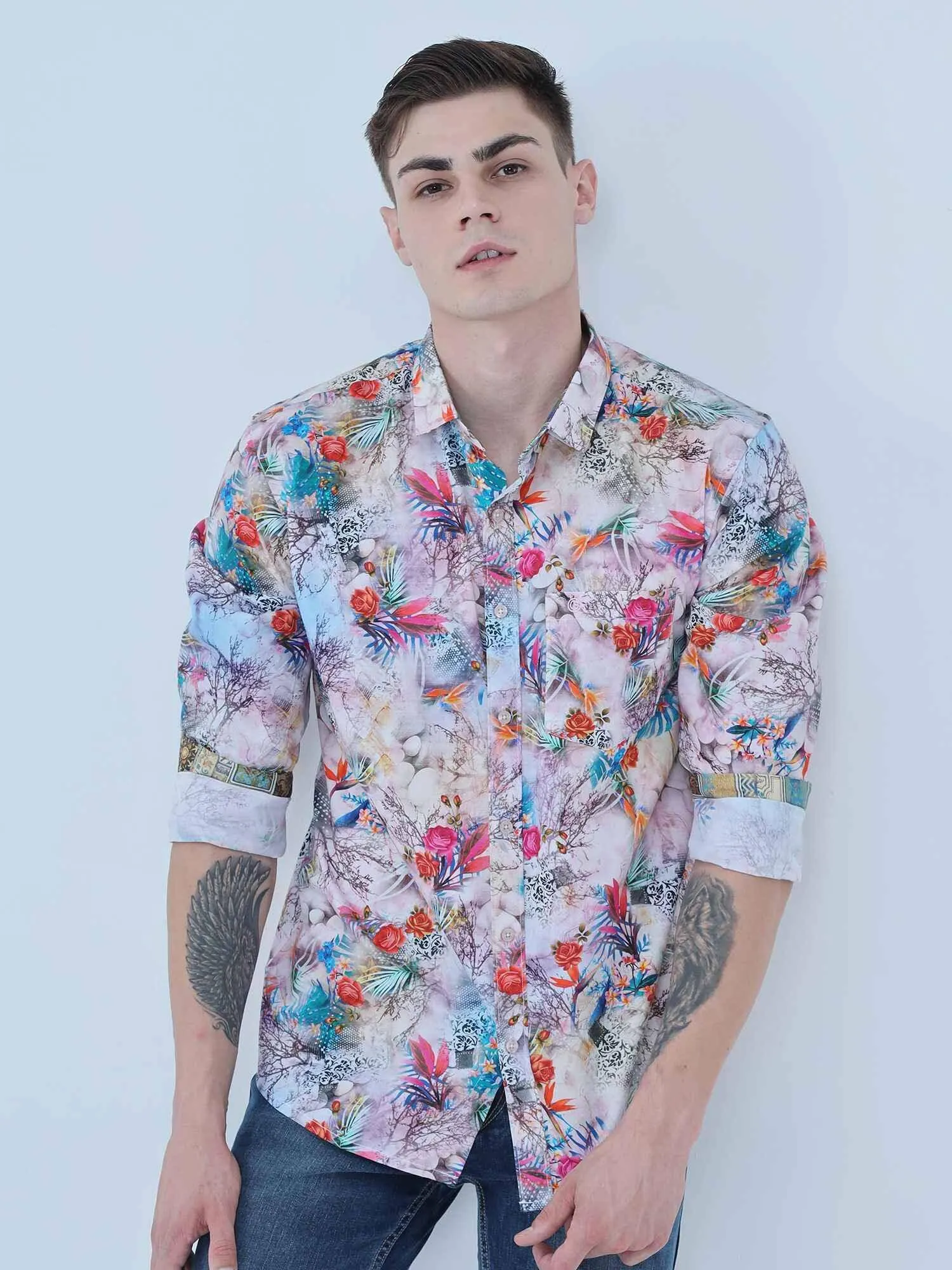 Hibiscus Tropic Digital Printed Shirt