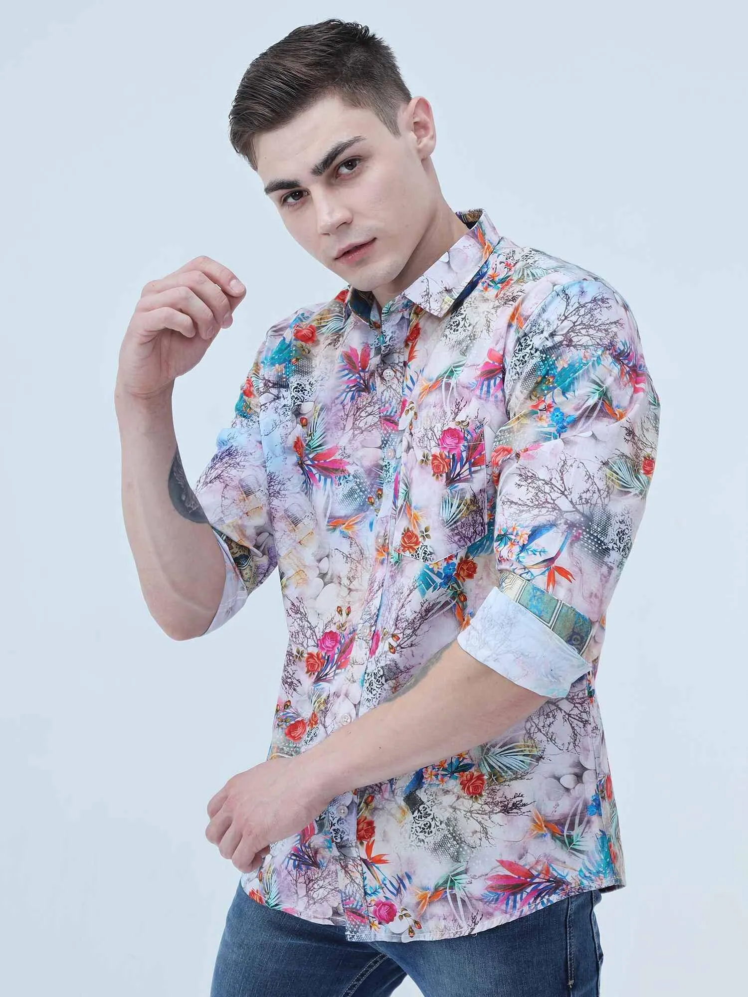 Hibiscus Tropic Digital Printed Shirt