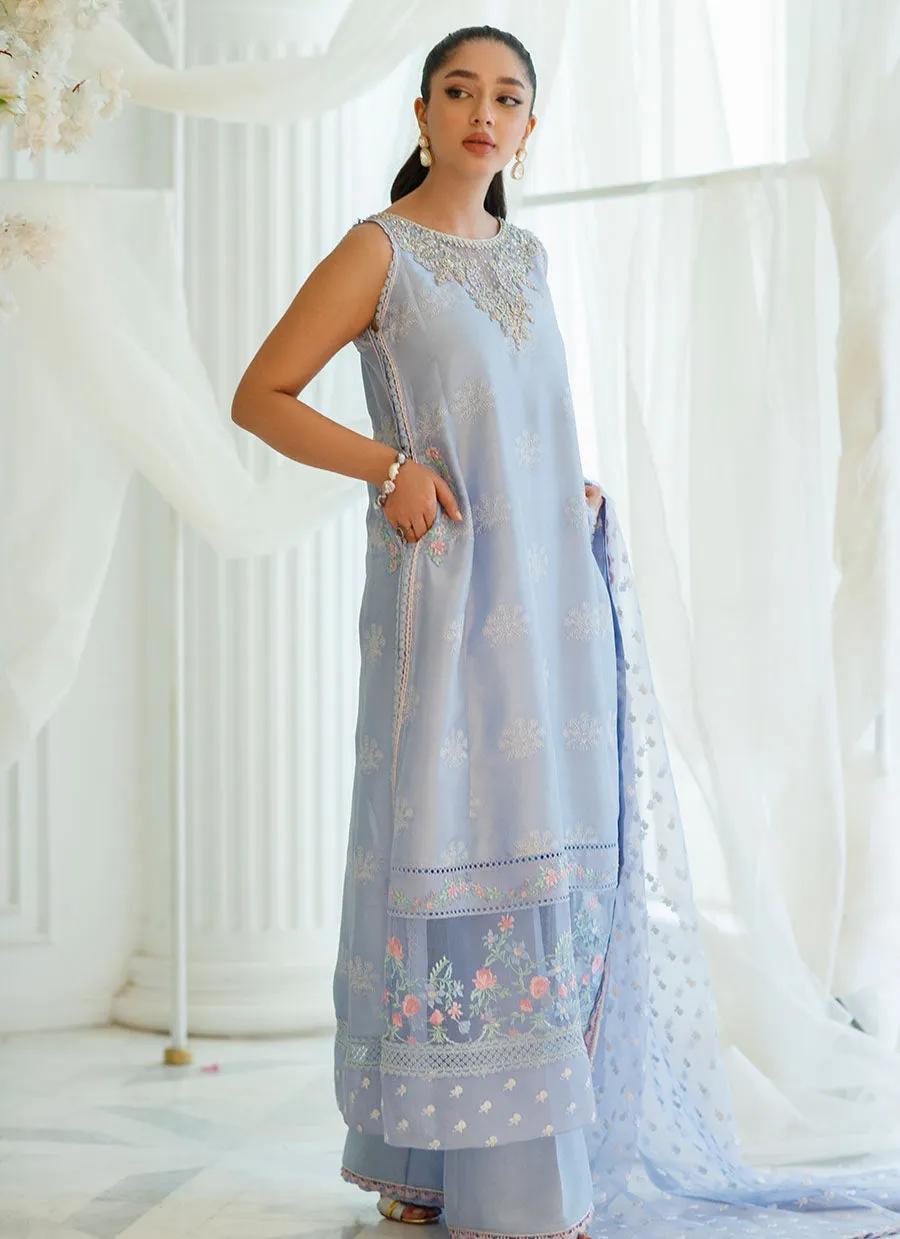 Izmir Periwinkle Shirt and Dupatta