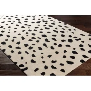 Khaki Black Area Rug 8 ft. X 10 ft. Rectangle