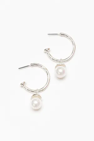 Madeline Silver Pearl Drop Earrings