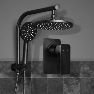 Matte Black High-Pressure Rain Shower Head Set - Cefito