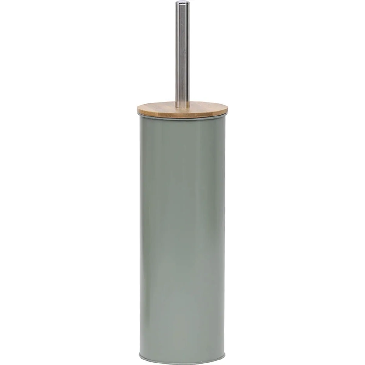 Metal Toilet Brush With Bamboo Cover - Khaki