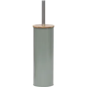 Metal Toilet Brush With Bamboo Cover - Khaki