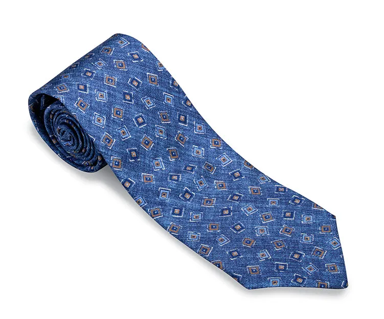 Navy Brinkley Medallions Necktie - F5197