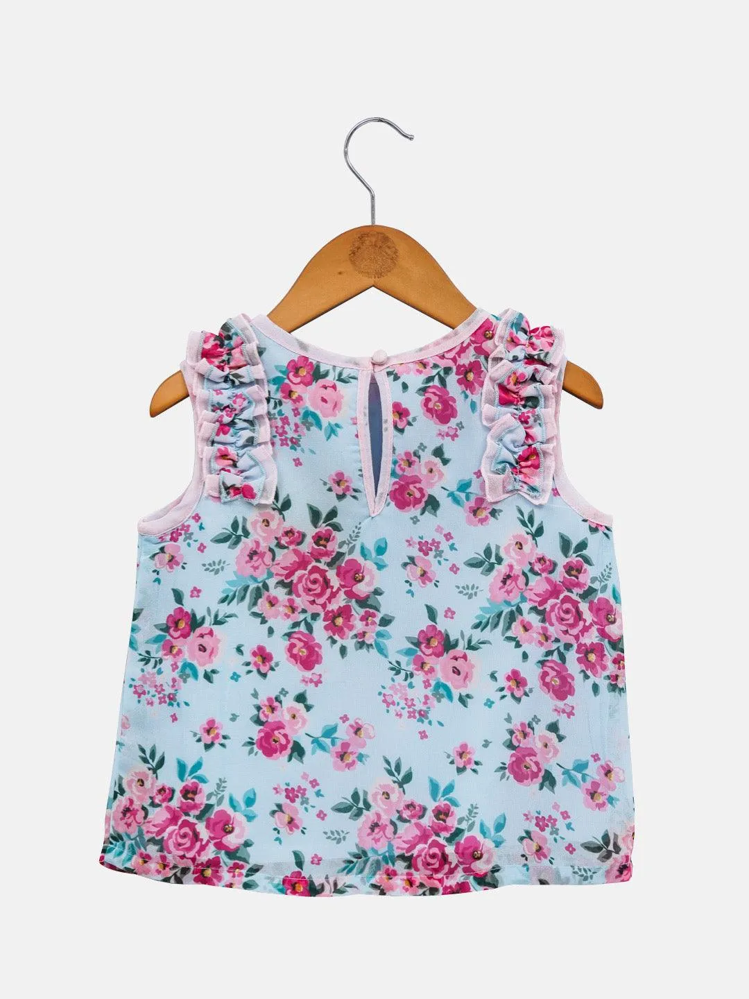 One Friday Blue Floral Printed Top