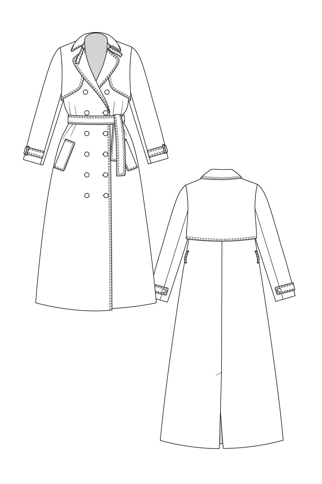 PDF Pattern - Isla Trench Coat | Named Clothing