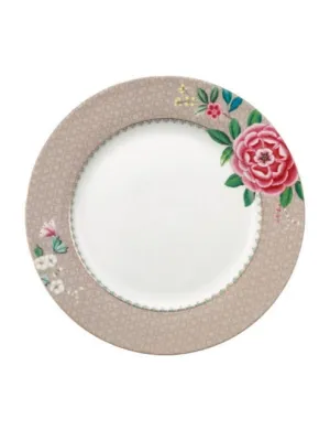 PLATE DIN BLUSH BIRDS KHAKI 26.5CM