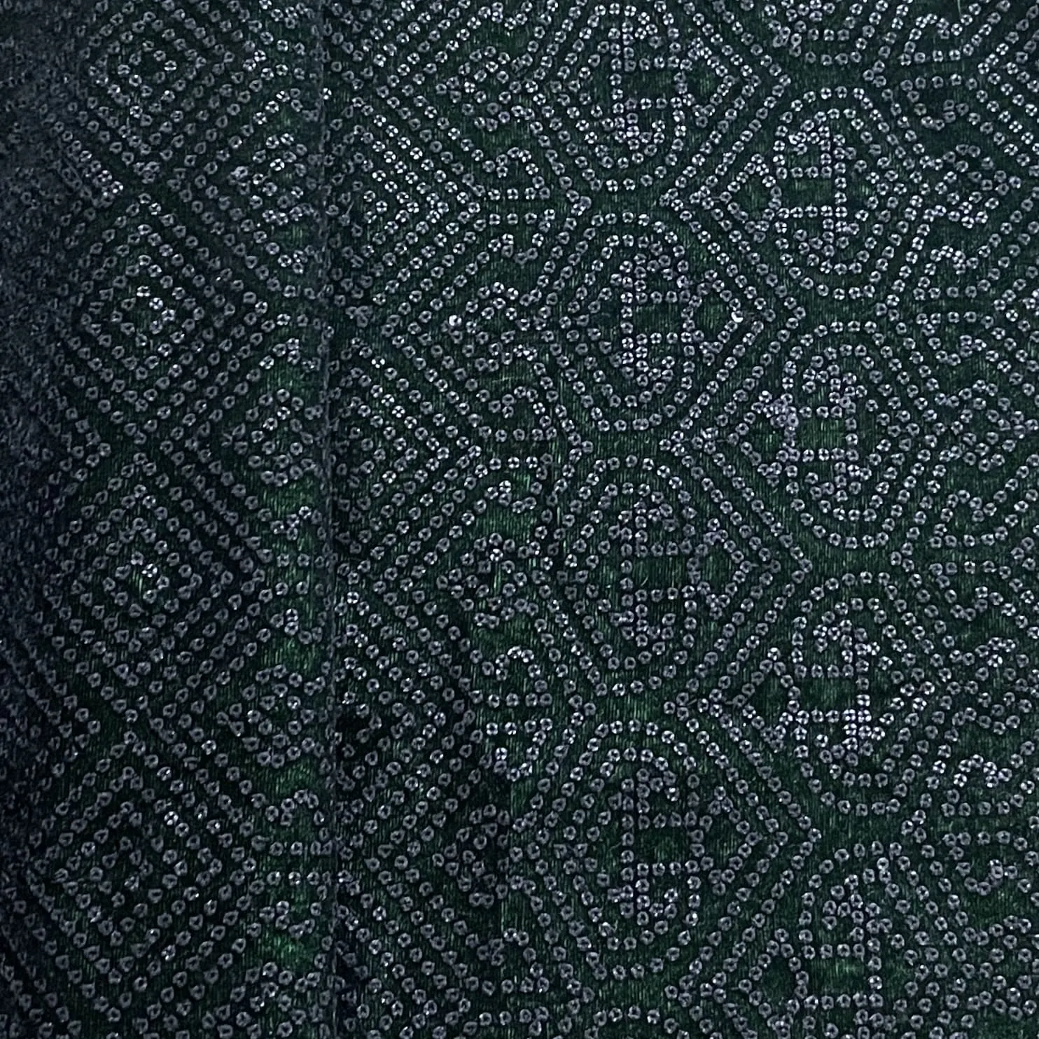 Premium Green Sequins Embroidery Velvet Fabric