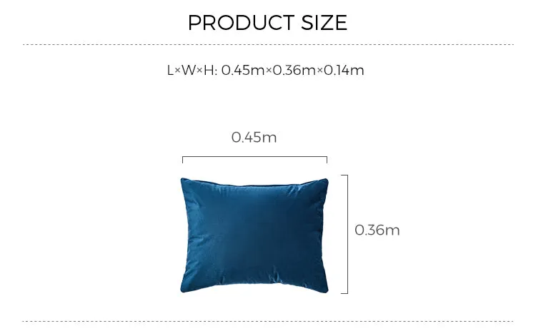 Rubeza Rila Cushion - Dark Blue - 45x36 cm