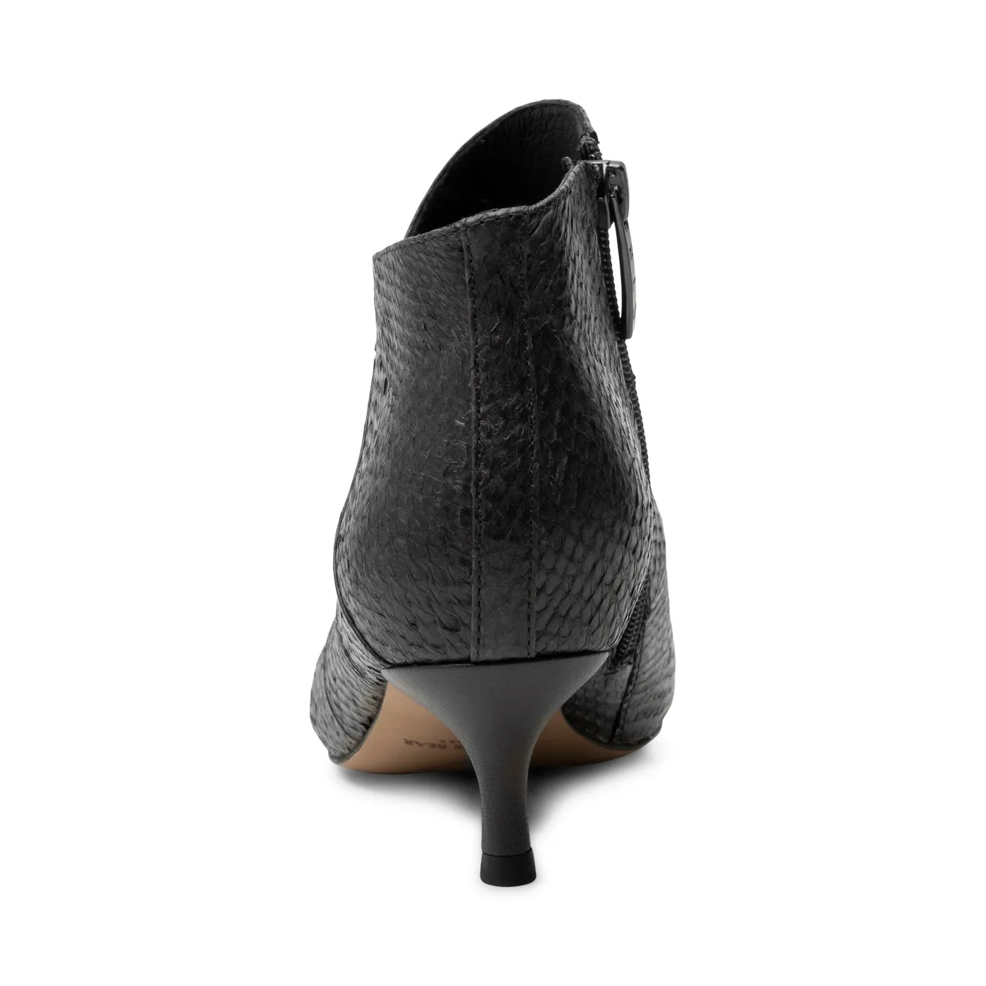 Saga bootie fishleather - BLACK