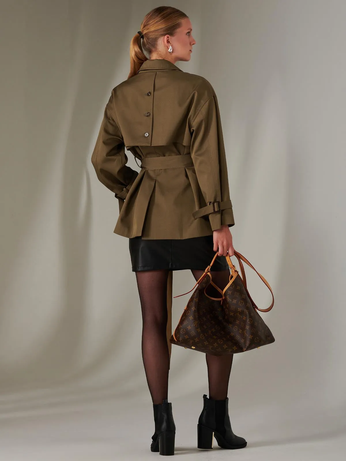 Short Trench Coat, Khaki