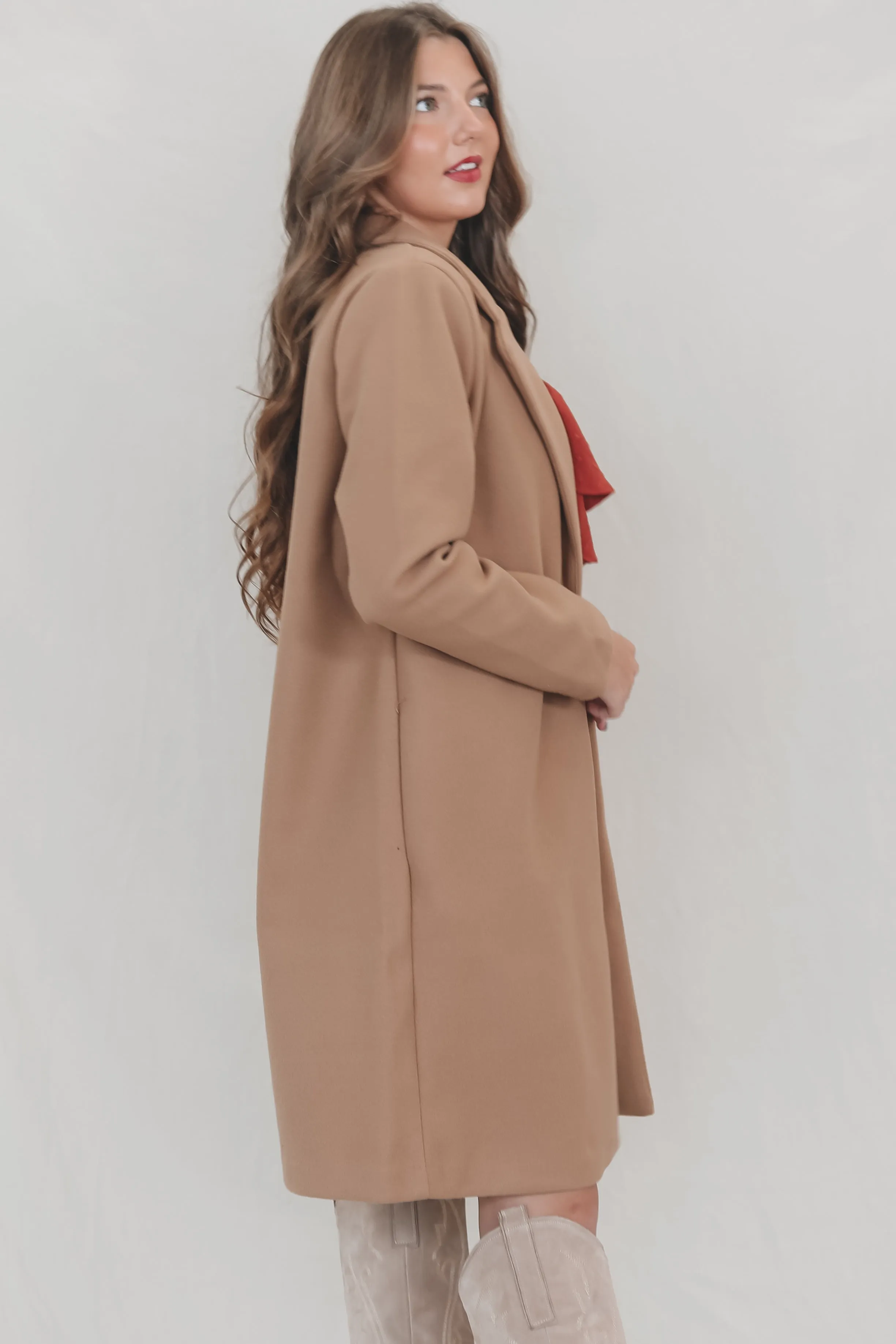 Talk About Feelings Taupe Long Coat