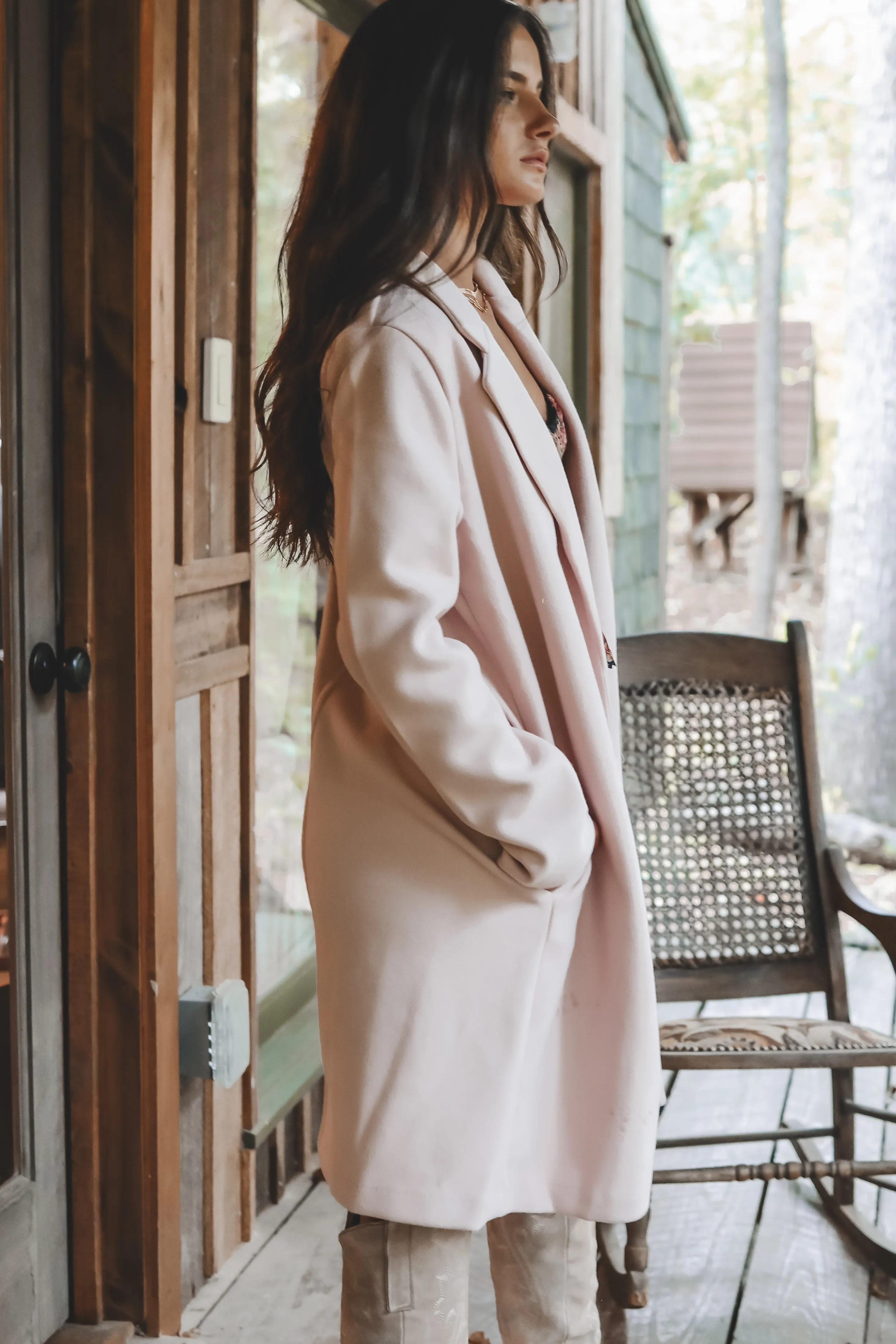 Talk About Feelings Taupe Long Coat